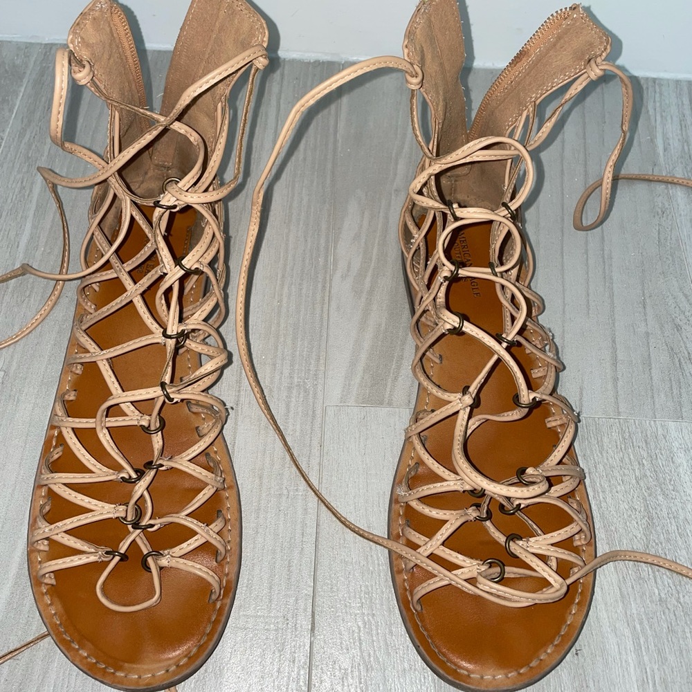 American Eagle wrap around sandal